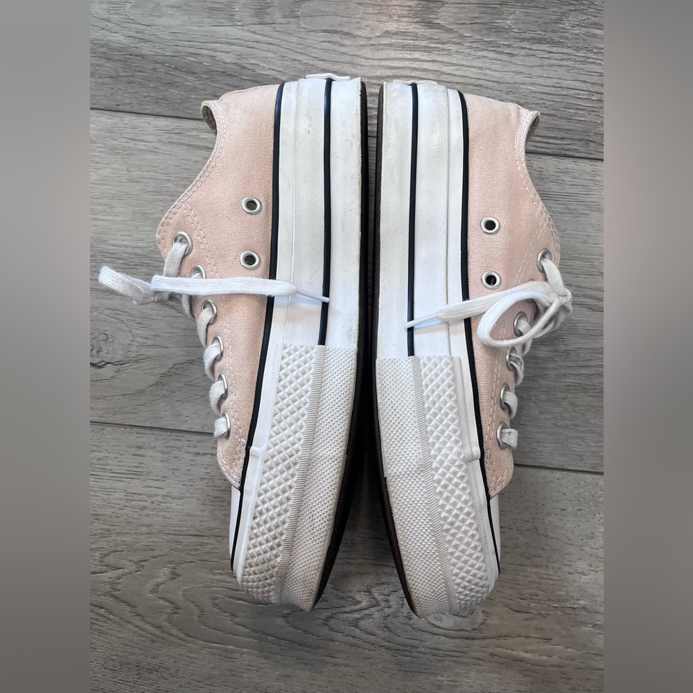 Converse Women's Cream Platform Sneakers - Picture 3 of 7